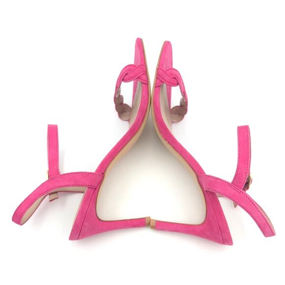 Stuart Weitzman Dancer Twistie 100 Suede Sandal Women's Pink Size US7 - Picture 5 of 11